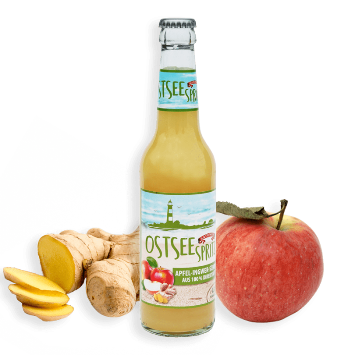 Ostseespritz Apfel - Ingwer-Schorle aus 100% Direktsaft