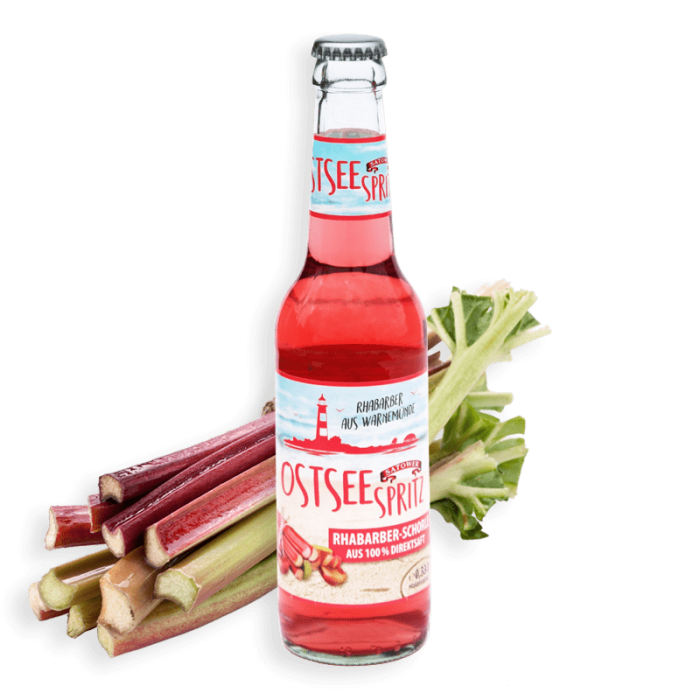 Ostseespritz Rhabarberschorle aus 100% Direktsaft